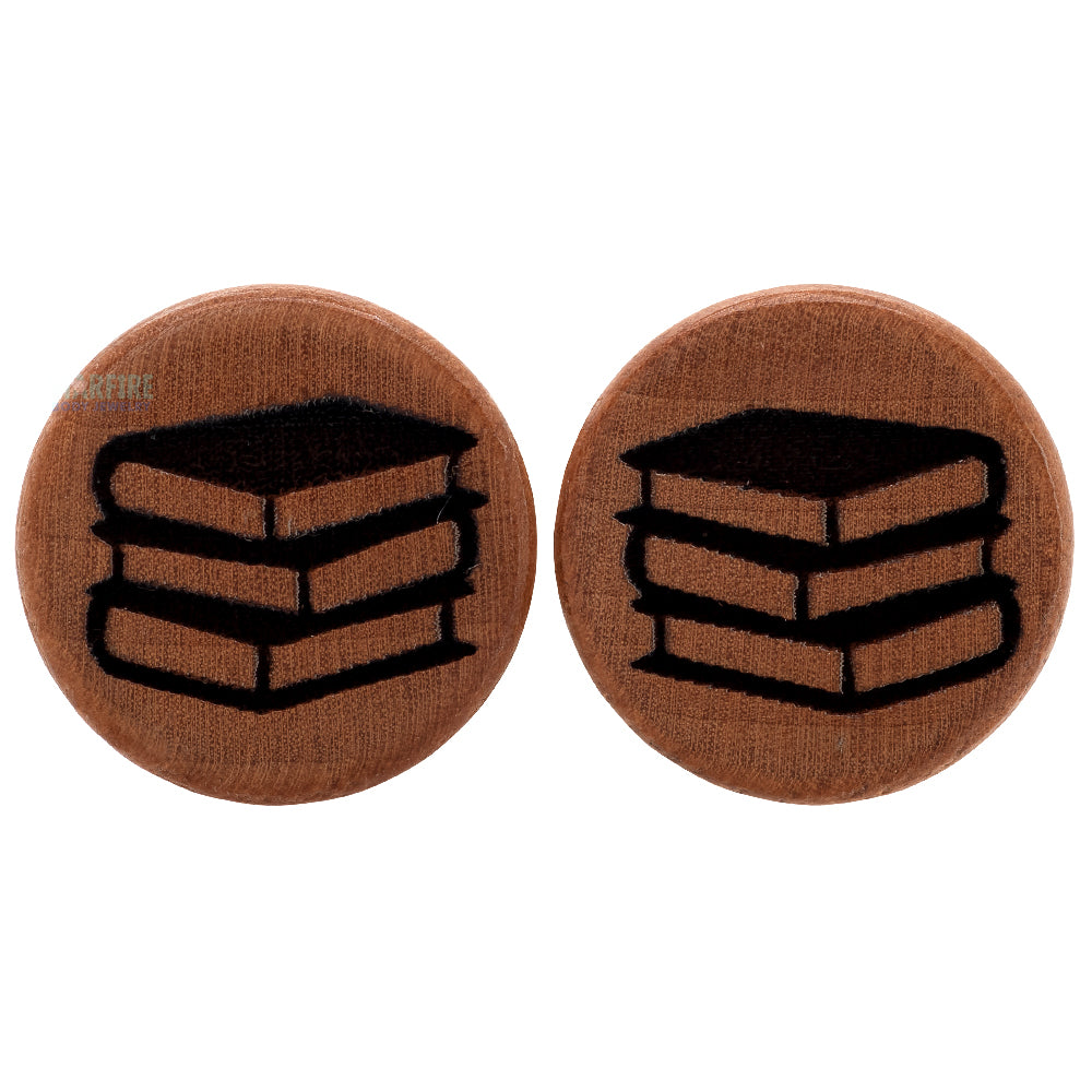 Book Stack Wood Plugs