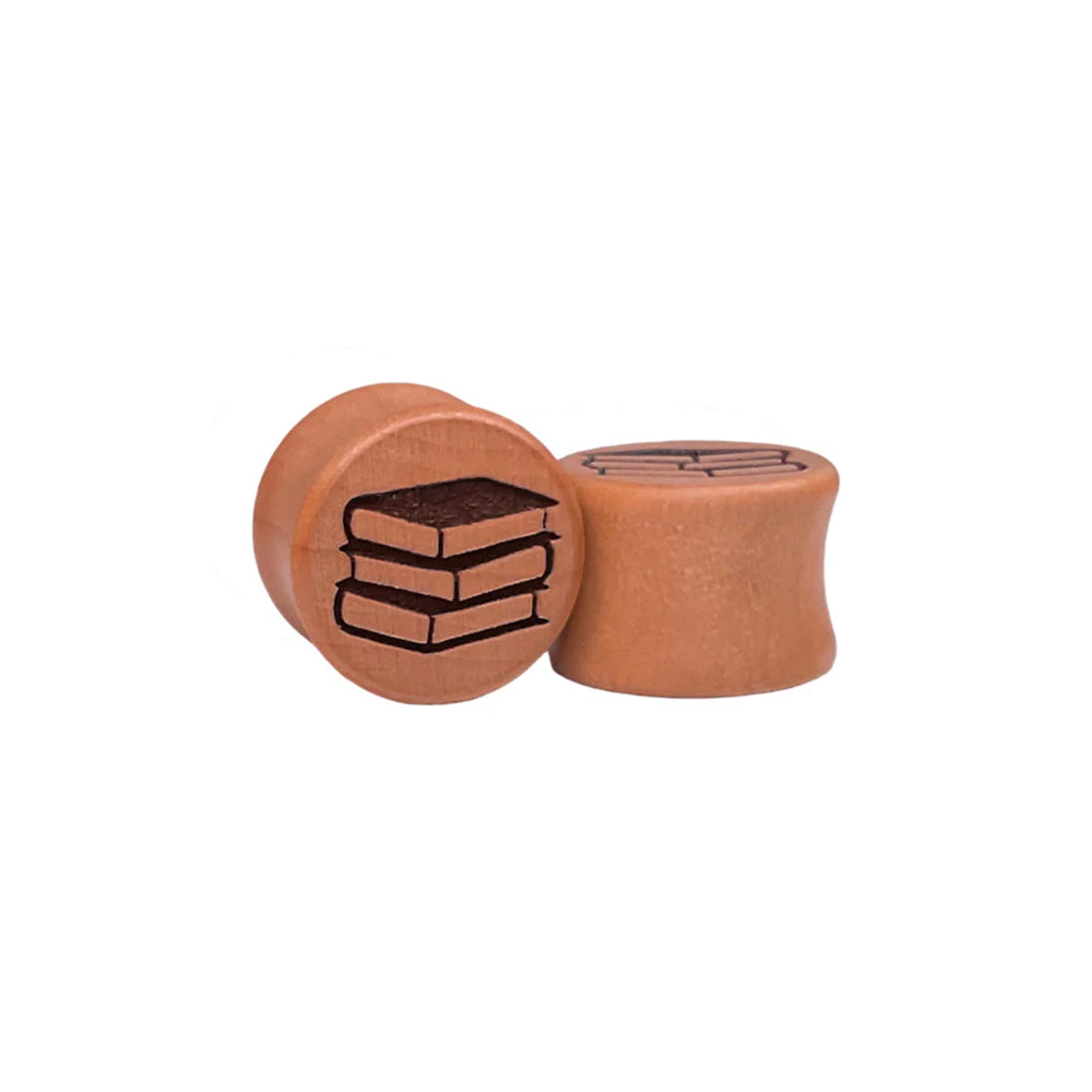 Book Stack Wood Plugs