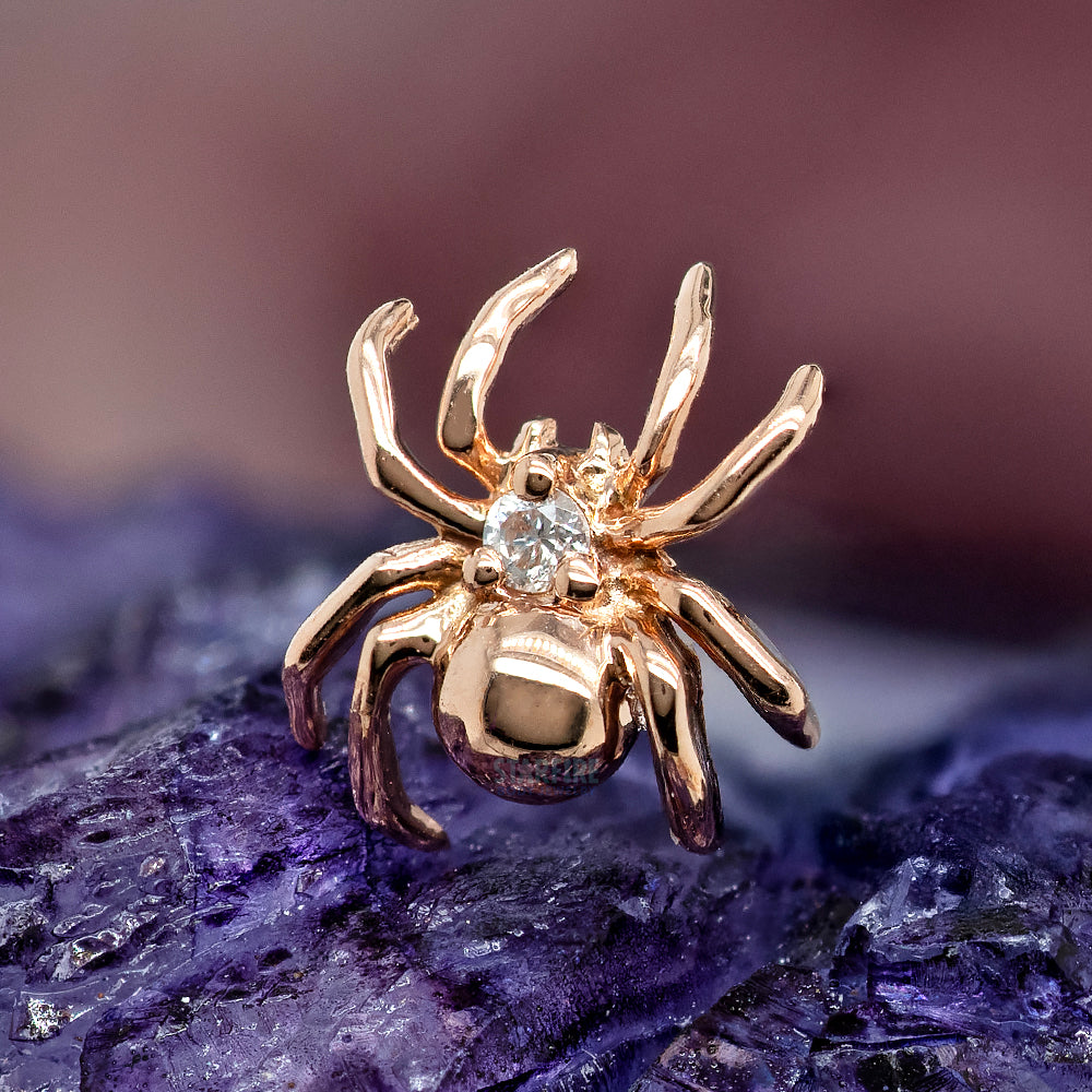threadless: "Pippa" Spider End in Gold with Genuine Gemstones
