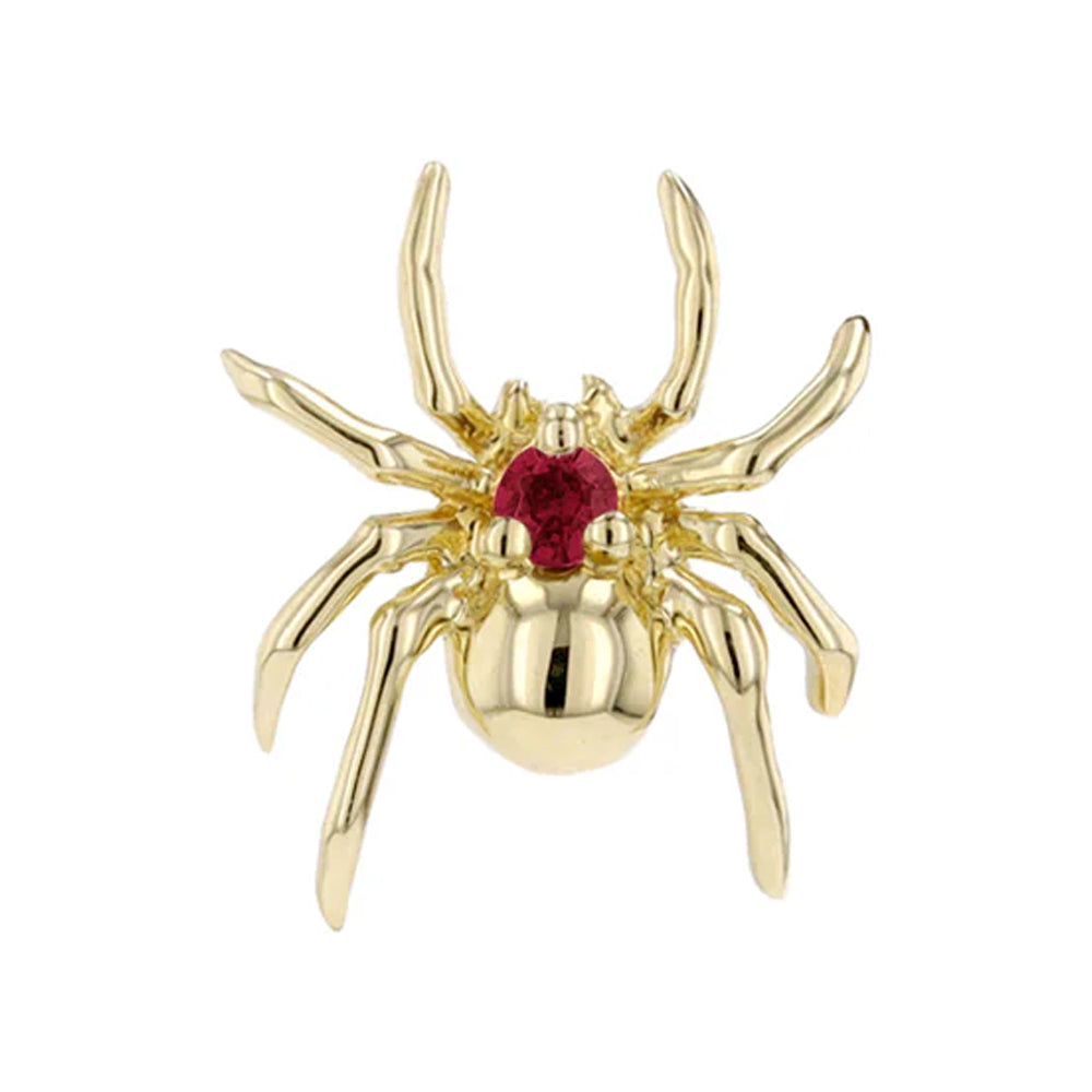 threadless: "Pippa" Spider End in Gold with Genuine Gemstones
