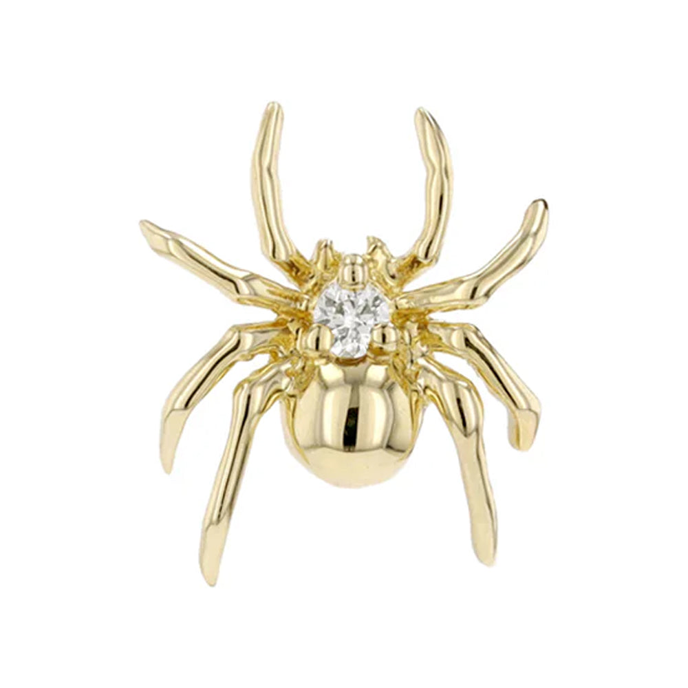 threadless: "Pippa" Spider End in Gold with Genuine Gemstones