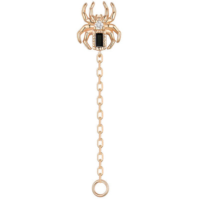 threadless: Baguette "Grim" Chain Attachment End in Gold with Genuine Gemstones