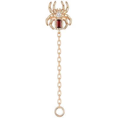 threadless: Baguette "Grim" Chain Attachment End in Gold with Genuine Gemstones