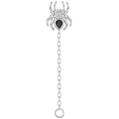 threadless: Pear "Grim" Chain Attachment End in Gold with Genuine Gemstones