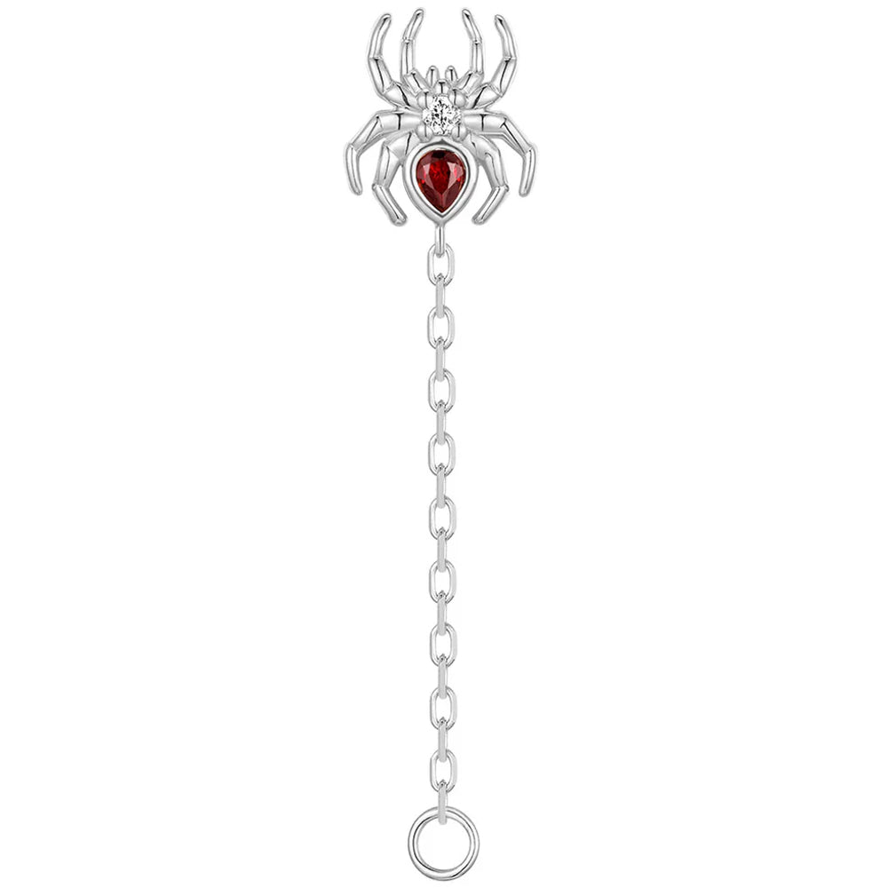 threadless: Pear "Grim" Spider Chain Attachment End in Gold with Genuine Gemstones