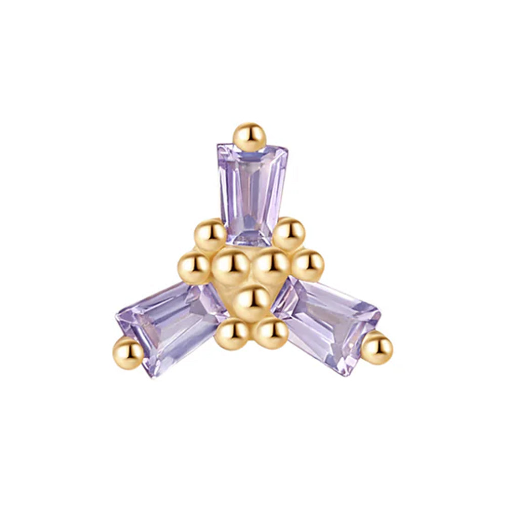 threadless: "Try Me" End in Gold with Tanzanite