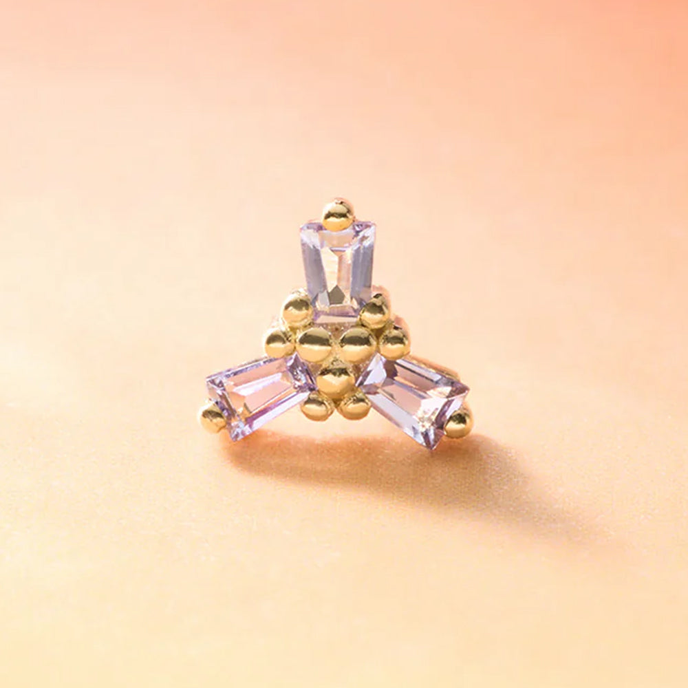 threadless: "Try Me" End in Gold with Tanzanite