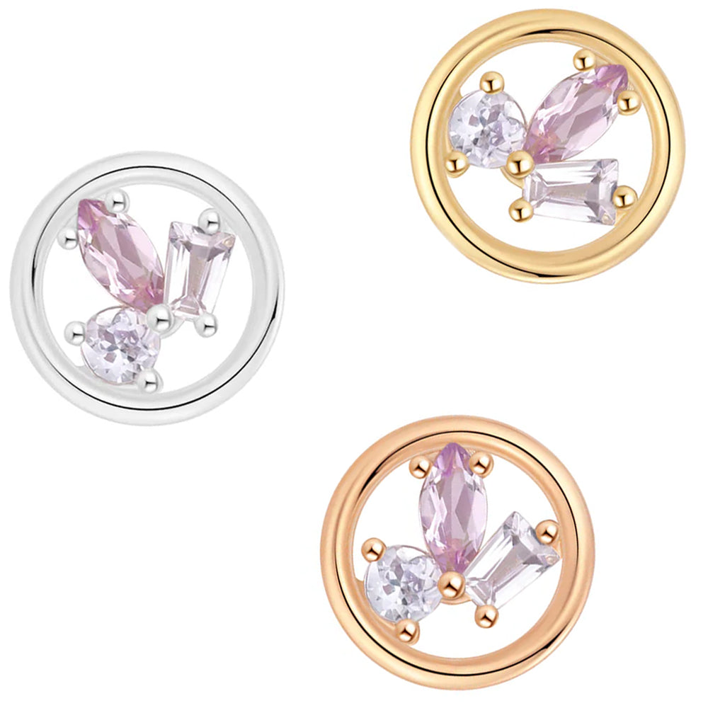 threadless: "Purple Haze" End in Gold with Tanzanite & Amethyst