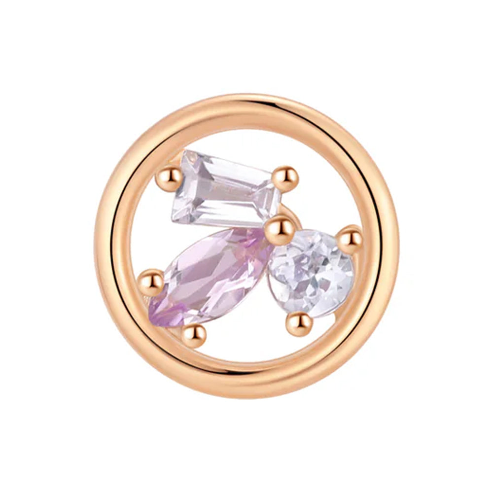 threadless: "Purple Haze" End in Gold with Tanzanite & Amethyst