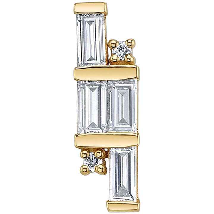 "Luminance" Threaded End in Gold & Platinum DIAMONDS