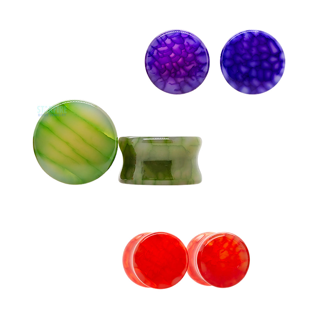 People's Jewelry Dragon Vein Stone Plugs – Starfire Body Jewelry Company