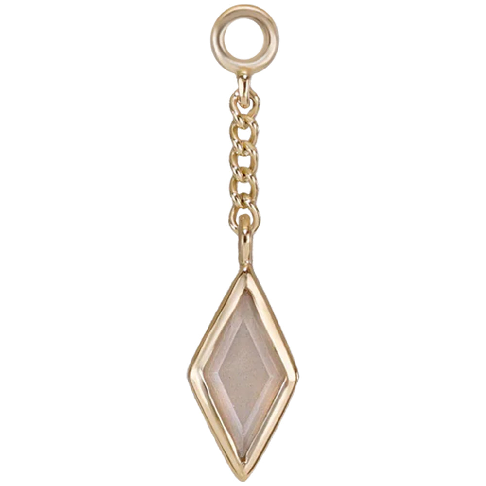 "Xena" Chain Charm in Gold with Gemstone