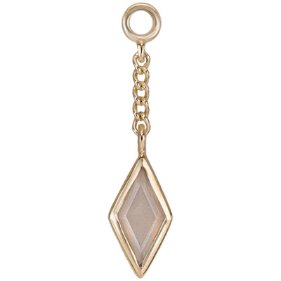 "Xena" Chain Charm in Gold with Gemstone