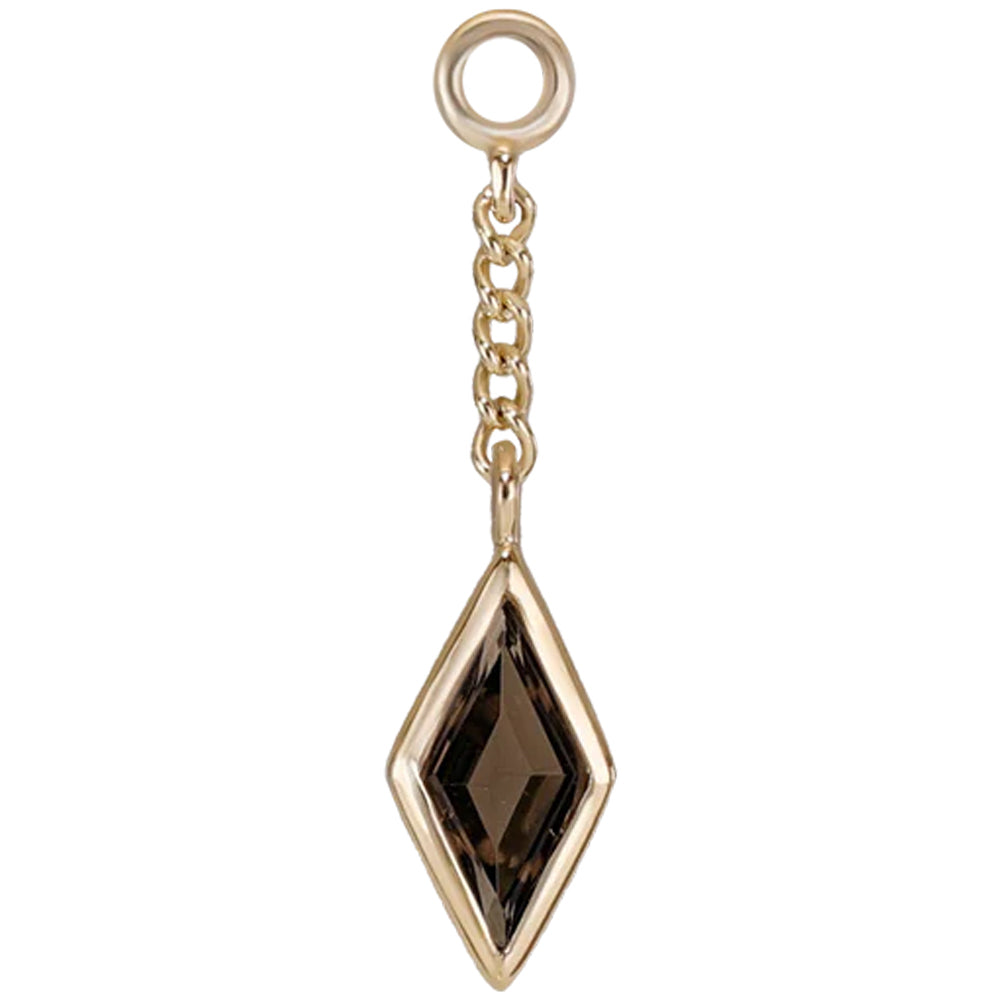 "Xena" Chain Charm in Gold with Gemstone