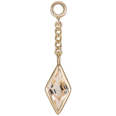 "Xena" Chain Charm in Gold with Gemstone