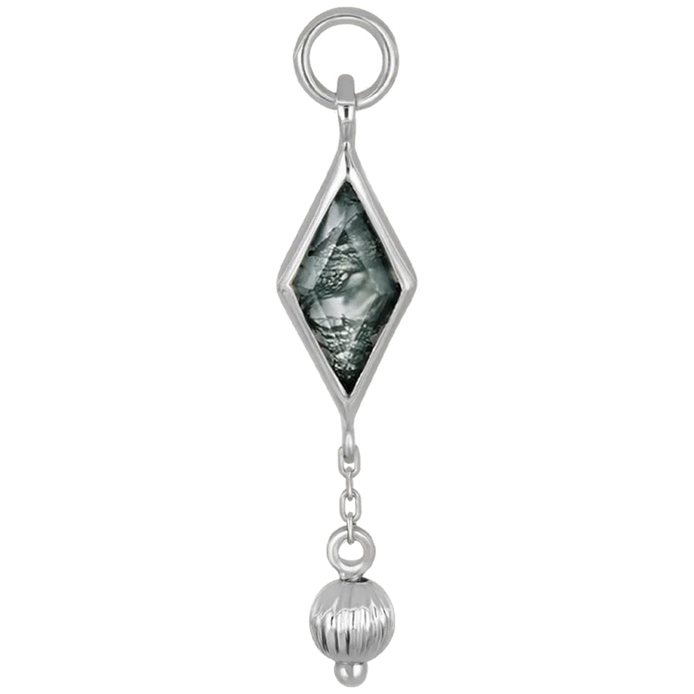 "Xena" Golden Bead Chain Charm in Gold with Gemstone
