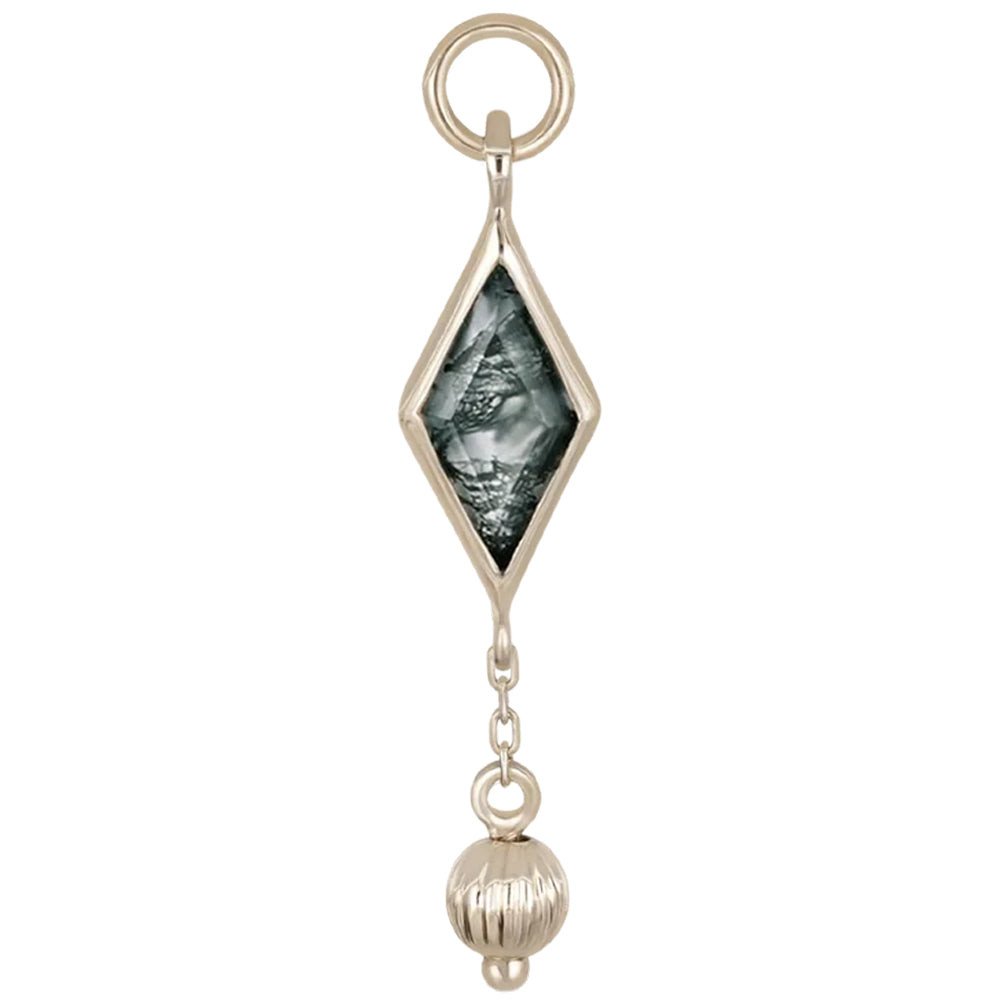"Xena" Golden Bead Chain Charm in Gold with Gemstone