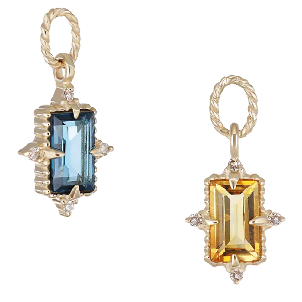 "Bette" Charm in Gold with Gemstone