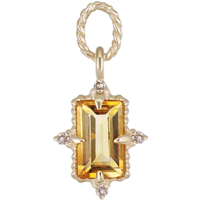 "Bette" Charm in Gold with Gemstone