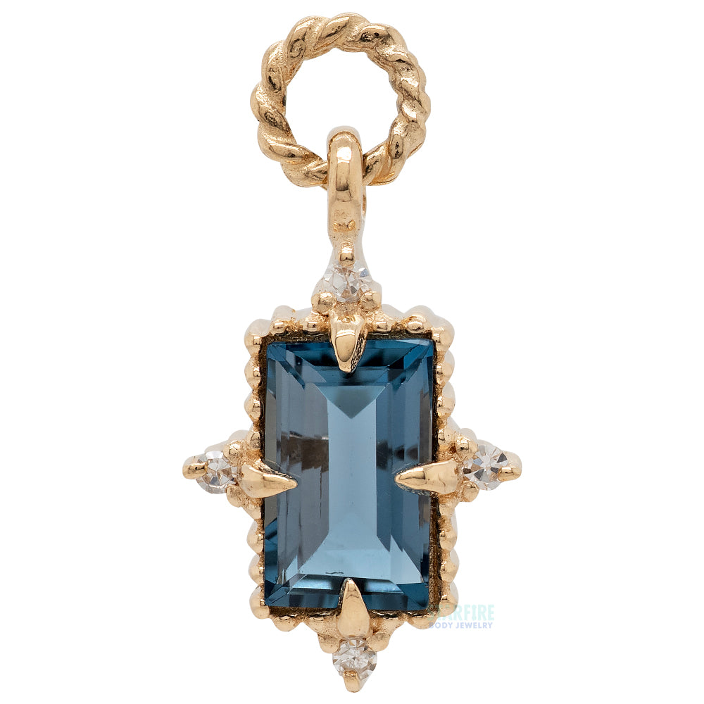 "Bette" Charm in Gold with Gemstone