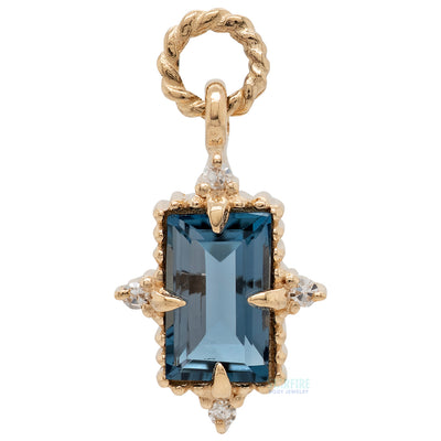 "Bette" Charm in Gold with Gemstone