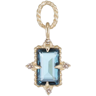 "Bette" Charm in Gold with Gemstone