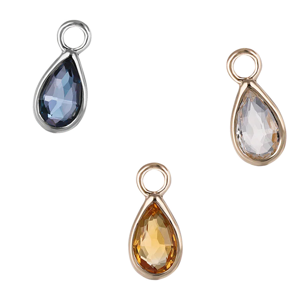 "Solara" Charm in Gold with Gemstone