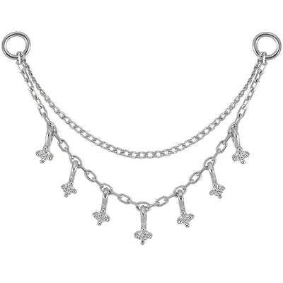 "Ember" Chain Attachment in Gold with Diamonds