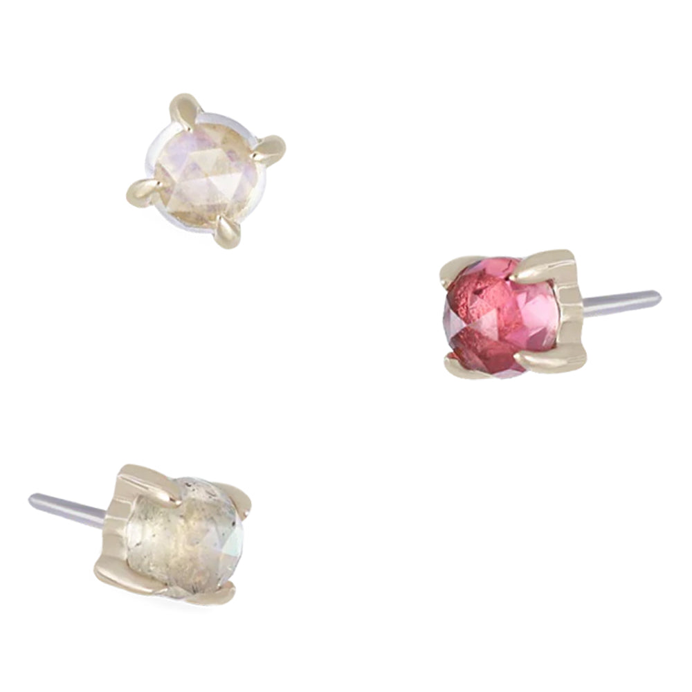 threadless: Rose Cut Gemstone End in Gold