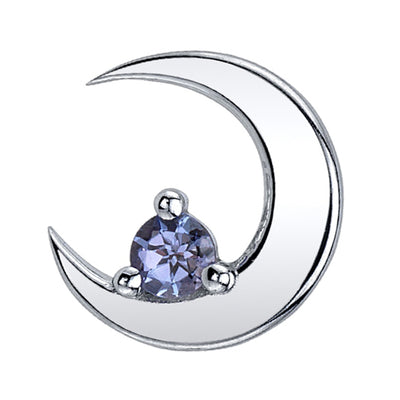 "Nyx" Threaded End in Gold & Platinum with Tanzanite