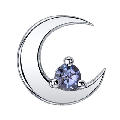 "Nyx" Threaded End in Gold & Platinum with Tanzanite