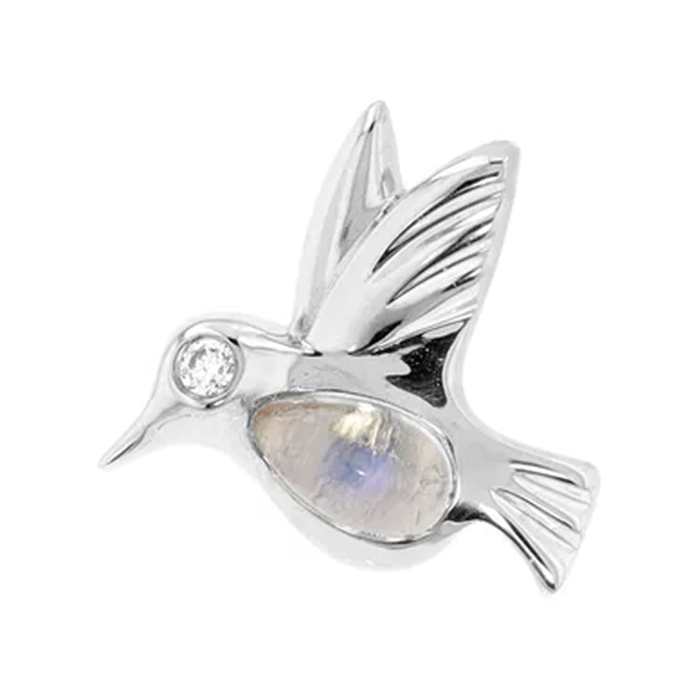 threadless: "Betty" End in Gold with Moonstone & Diamond