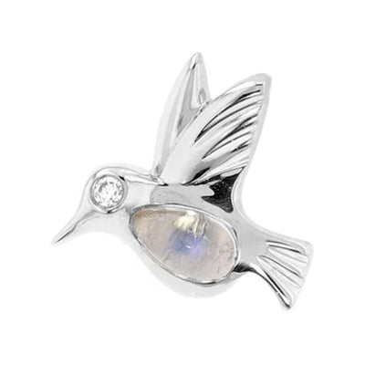 threadless: "Betty" End in Gold with Moonstone & Diamond