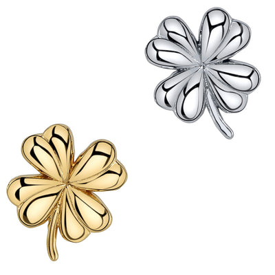 Clover Threaded End in Gold & Platinum