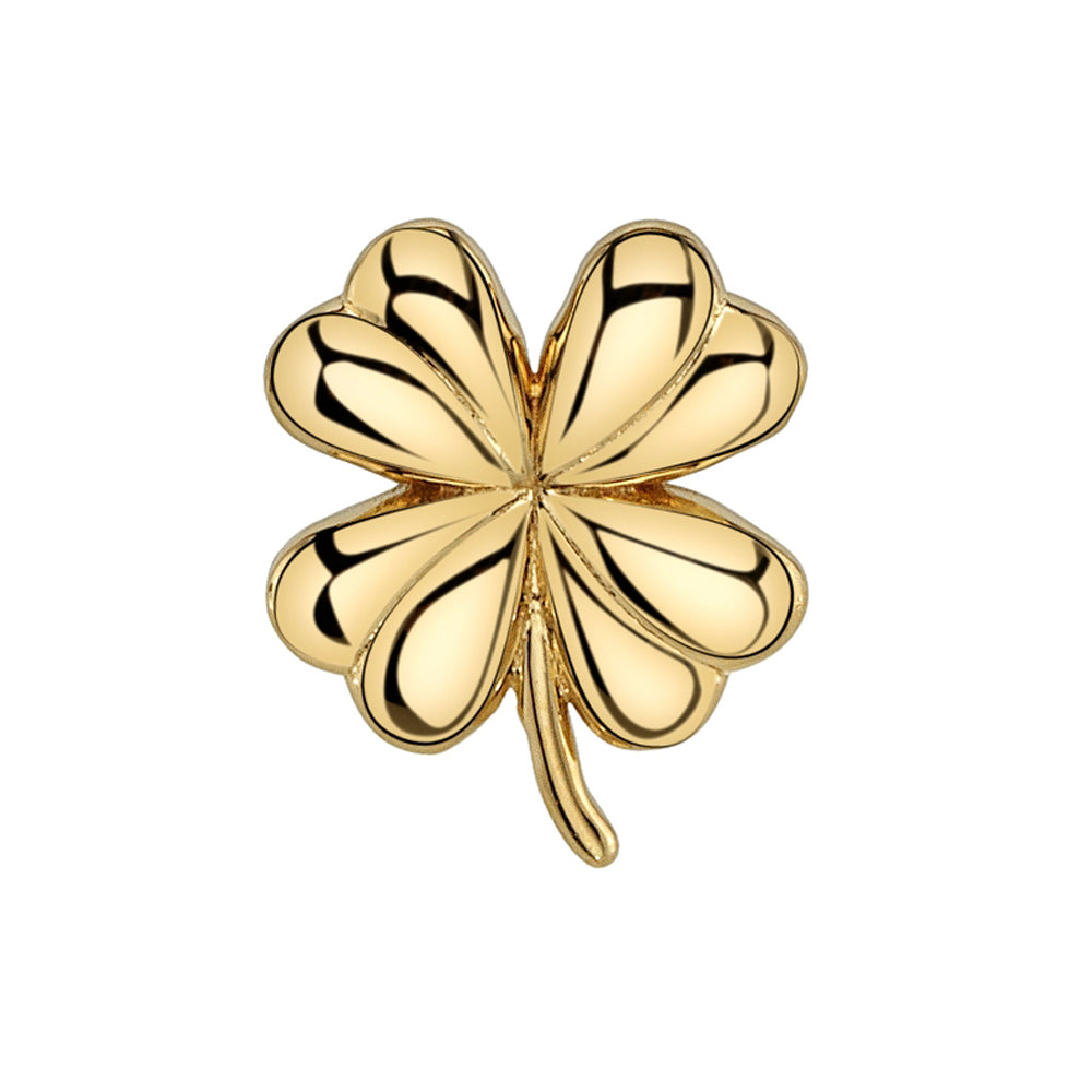 Clover Threaded End in Gold & Platinum