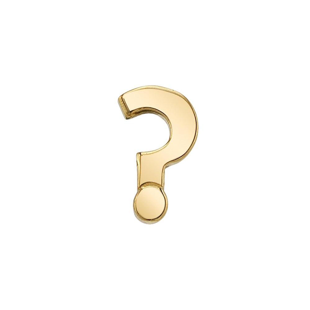 Question Mark Threaded End in Gold & Platinum