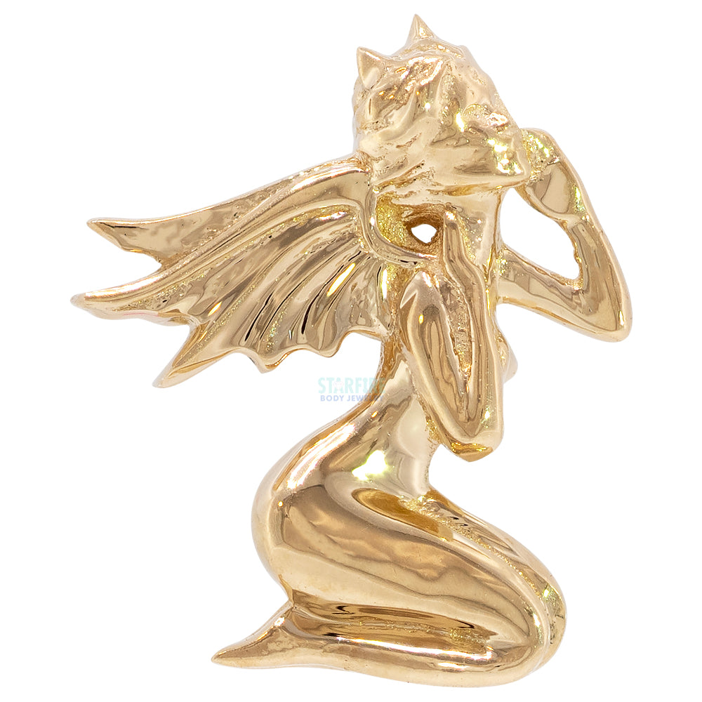 "Devil on my Shoulder" Threaded End in Gold & Platinum