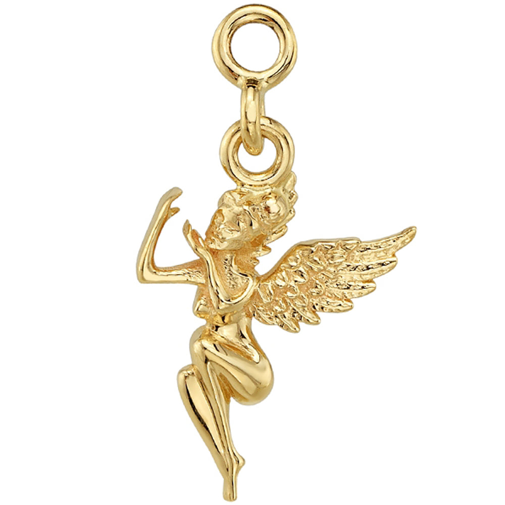 "Angel on my Shoulder" Charm in Gold & Platinum