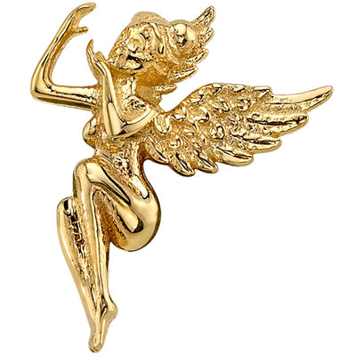 "Angel on my Shoulder" Threaded End in Gold & Platinum