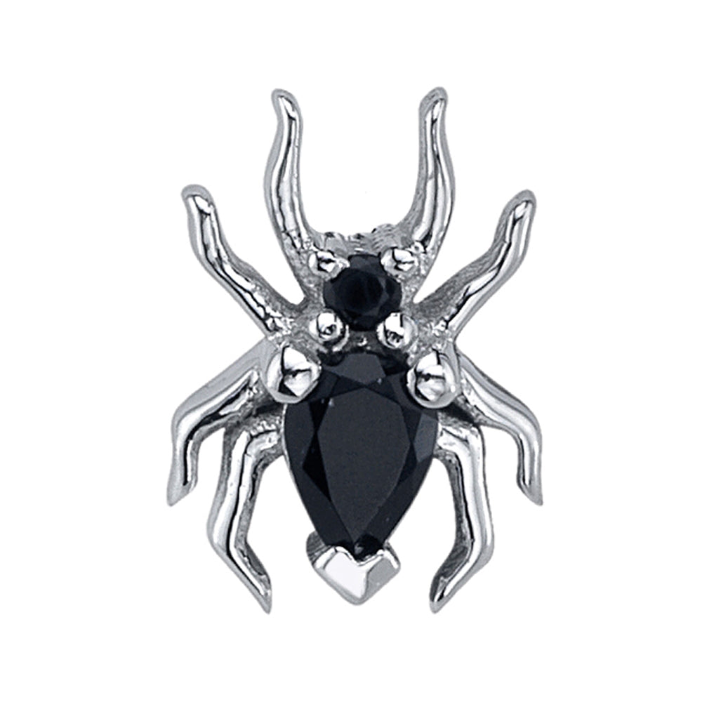 "Sabrina Spider" Threaded End in Gold & Platinum with Onyx