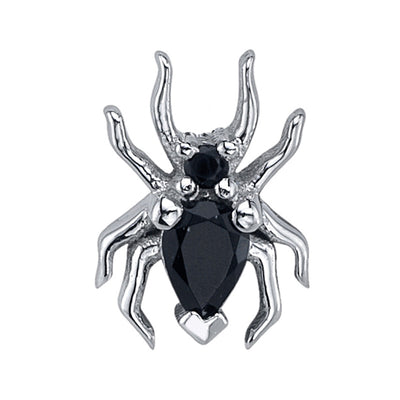 "Sabrina Spider" Threaded End in Gold & Platinum with Onyx