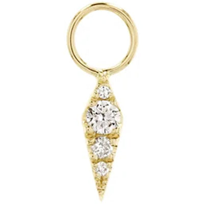"Blade" Charm in Gold with Diamonds