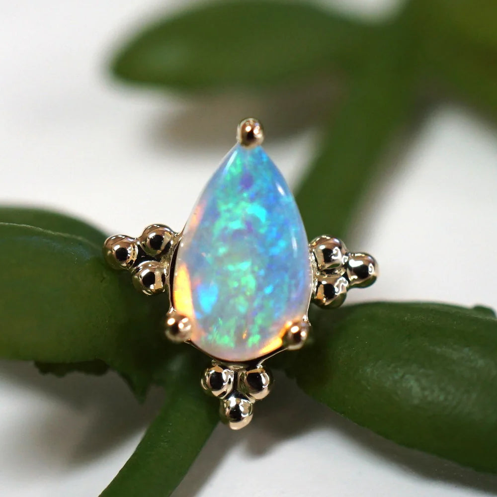 threadless: "Faye" End in Gold with Opal