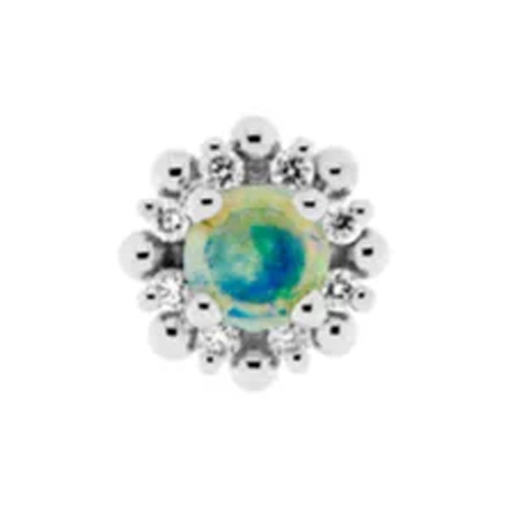 threadless: "Gaia" End in Gold with Opal & Diamonds