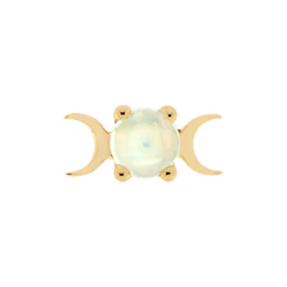 threadless: "Celeste" End in Gold with Genuine Gemstones