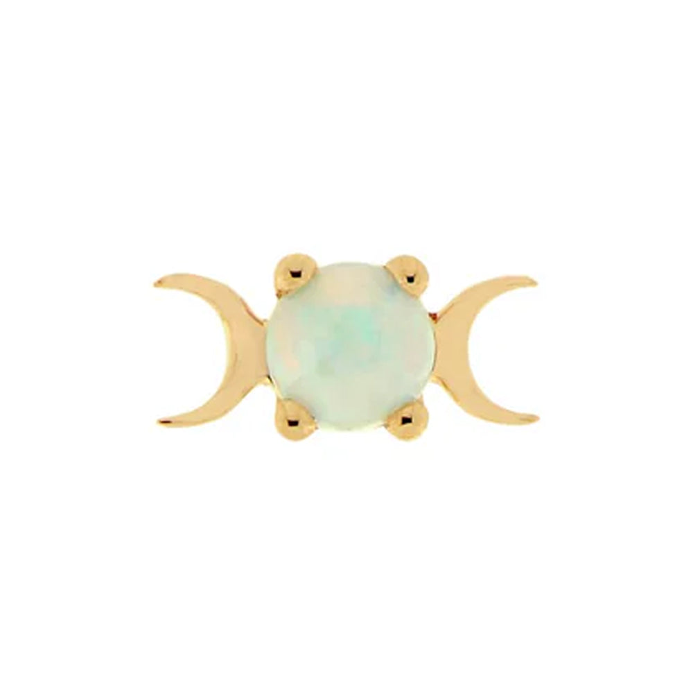 threadless: "Celeste" End in Gold with Genuine Gemstones