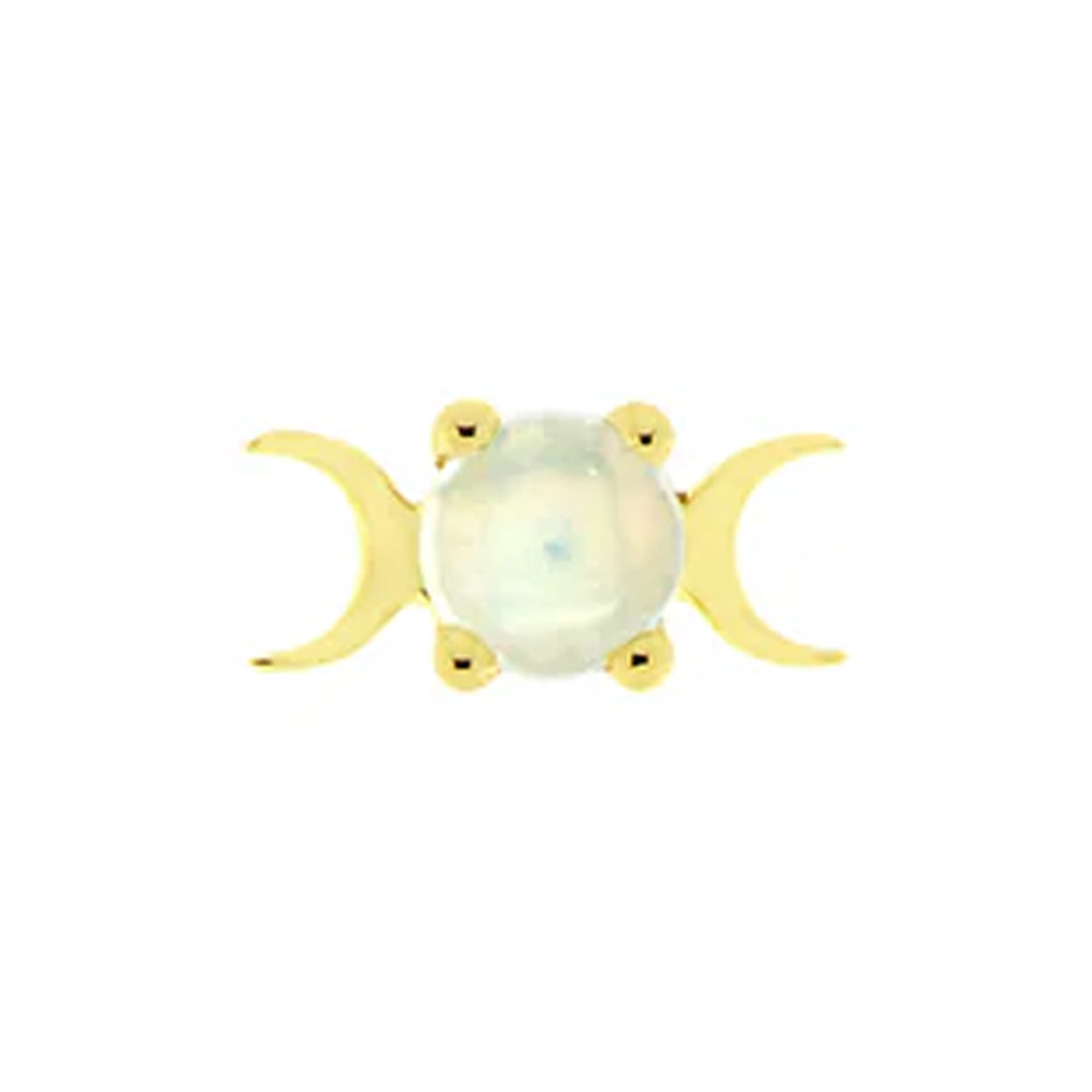 threadless: "Celeste" End in Gold with Genuine Gemstones