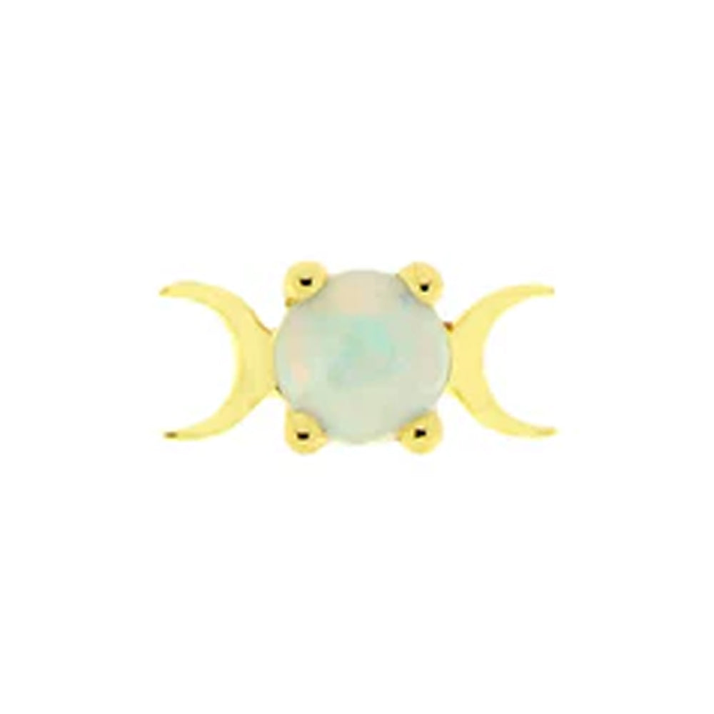 threadless: "Celeste" End in Gold with Genuine Gemstones