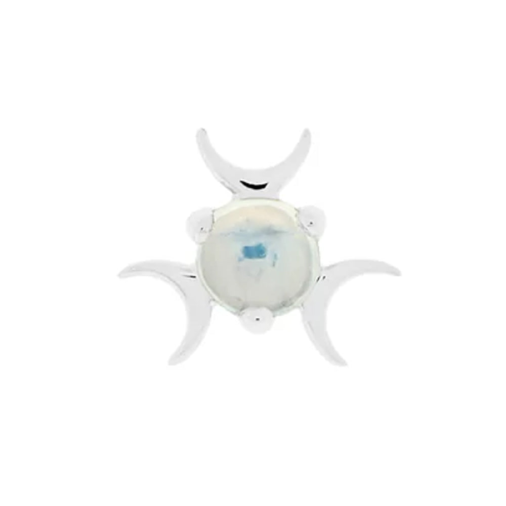 threadless: "Triple Moon Celeste" End in Gold with Genuine Gemstones