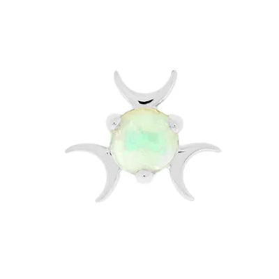 threadless: "Triple Moon Celeste" End in Gold with Genuine Gemstones